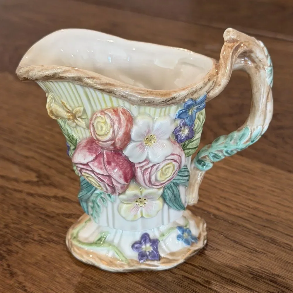 Fitz and Floyd Classics Woodland Spring Sugar Creamer Set Lid Spoon Box Vintage